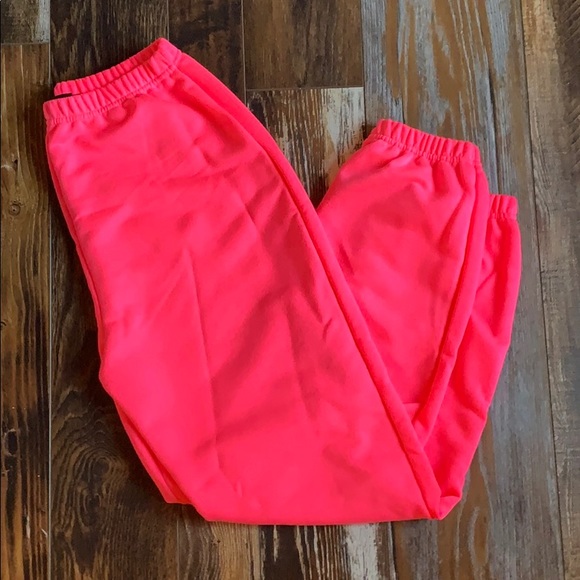 PrettyLittleThing Pants - neon pink joggers
